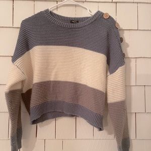 Retro Blue & White Sweater